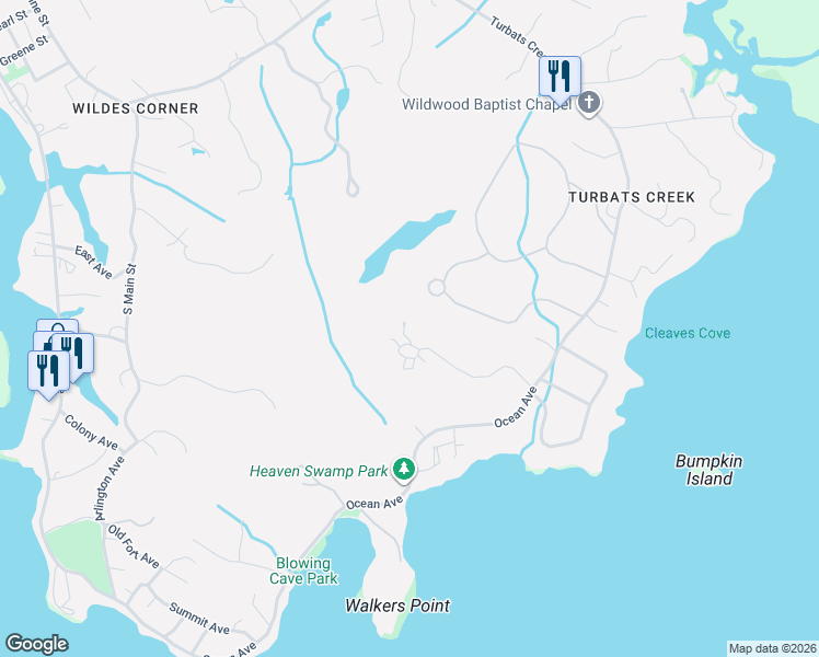 map of restaurants, bars, coffee shops, grocery stores, and more near 23 Elizabethan Drive in Kennebunkport