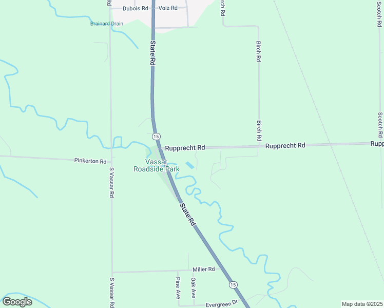 map of restaurants, bars, coffee shops, grocery stores, and more near 5955 Rupprecht Road in Vassar