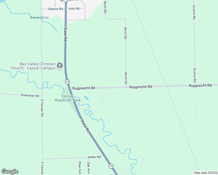map of restaurants, bars, coffee shops, grocery stores, and more near 5866 Rupprecht Road in Vassar