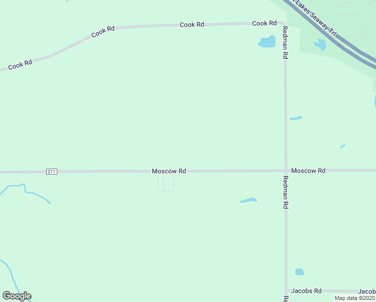 map of restaurants, bars, coffee shops, grocery stores, and more near 1618 Moscow Road in Hamlin