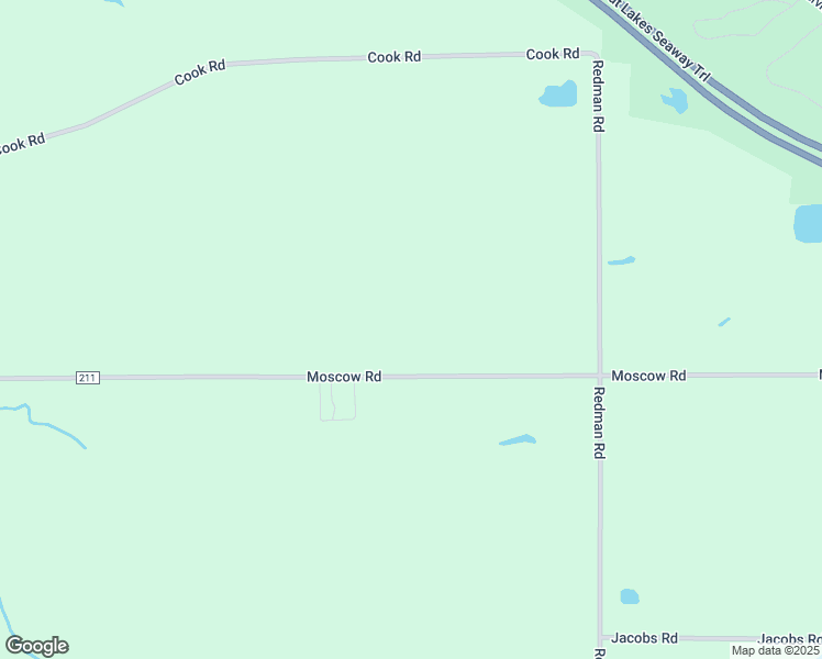 map of restaurants, bars, coffee shops, grocery stores, and more near 1618 Moscow Road in Hamlin