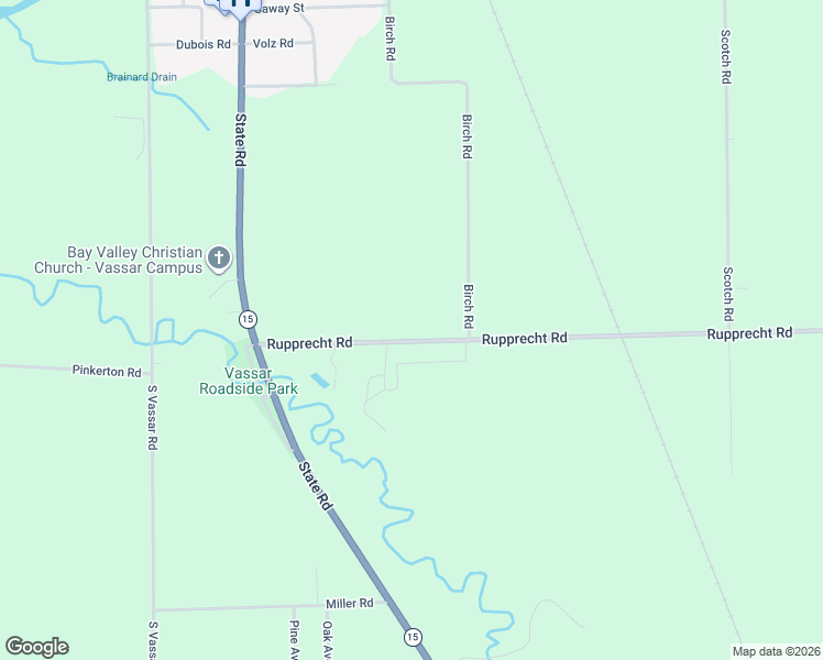 map of restaurants, bars, coffee shops, grocery stores, and more near 5866 Rupprecht Road in Vassar