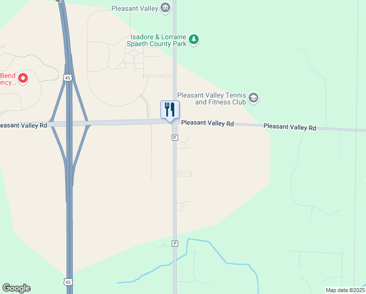 map of restaurants, bars, coffee shops, grocery stores, and more near 4454 County Road P in Jackson