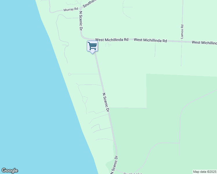 map of restaurants, bars, coffee shops, grocery stores, and more near 5190 North Scenic Drive in Whitehall