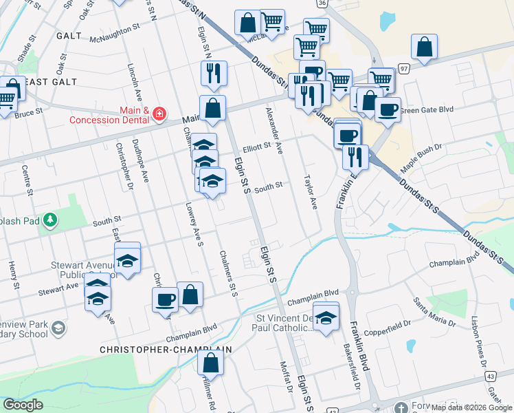 map of restaurants, bars, coffee shops, grocery stores, and more near in Cambridge