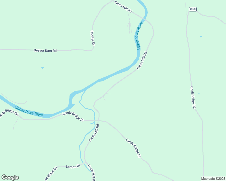 map of restaurants, bars, coffee shops, grocery stores, and more near 1956-2000 Ferris Mill Road in Decorah