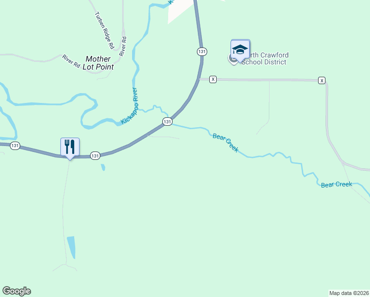 map of restaurants, bars, coffee shops, grocery stores, and more near 47298 Honey Farm Road in Gays Mills