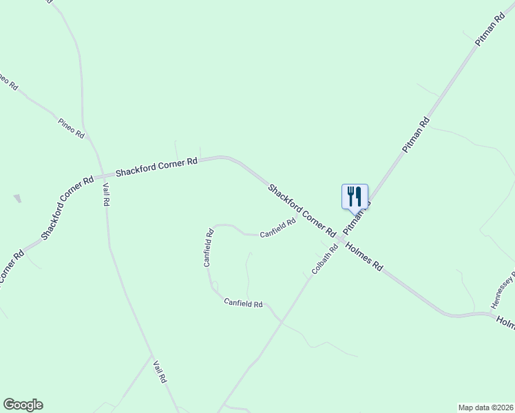 map of restaurants, bars, coffee shops, grocery stores, and more near 509 Shackford Corner Road in Barnstead