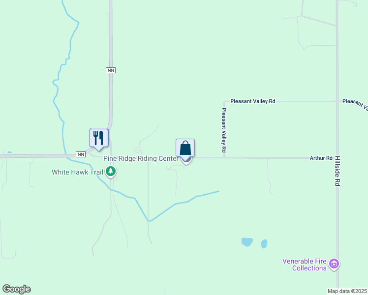 map of restaurants, bars, coffee shops, grocery stores, and more near 4370 Arthur Road in Slinger