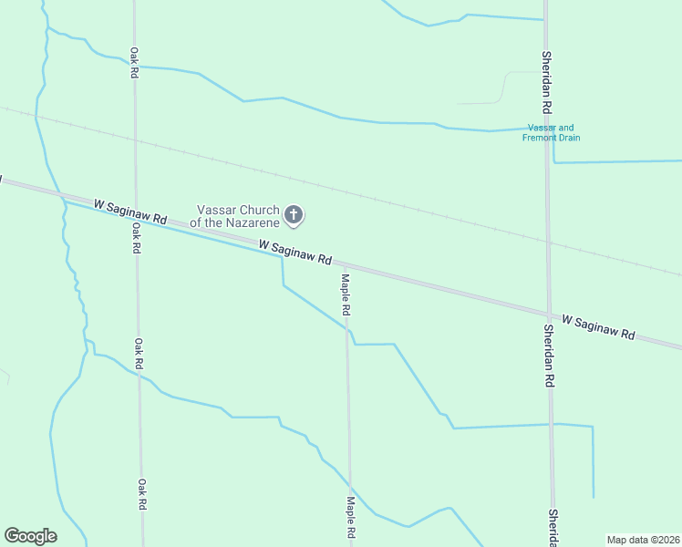 map of restaurants, bars, coffee shops, grocery stores, and more near 3775 West Saginaw Road in Vassar