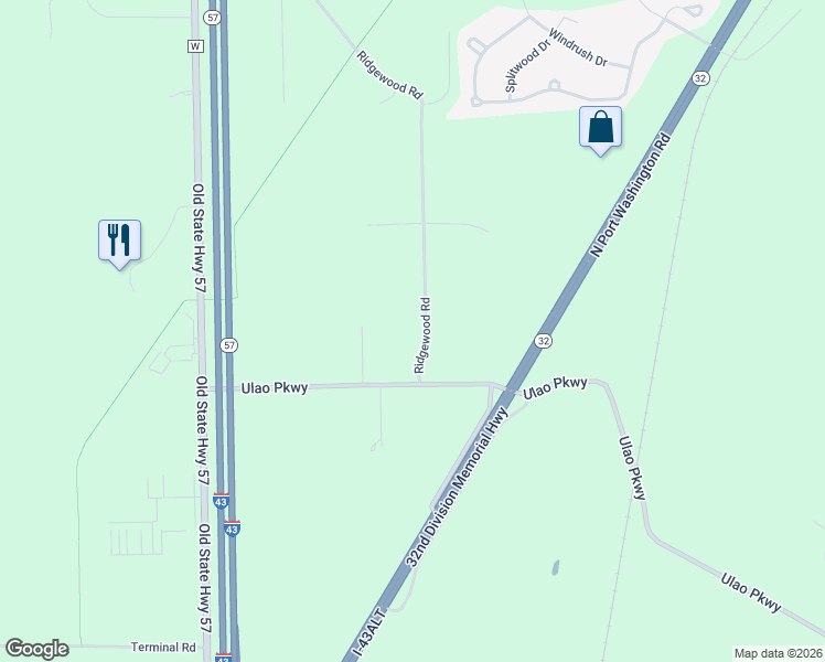 map of restaurants, bars, coffee shops, grocery stores, and more near 2149 Ridgewood Road in Grafton