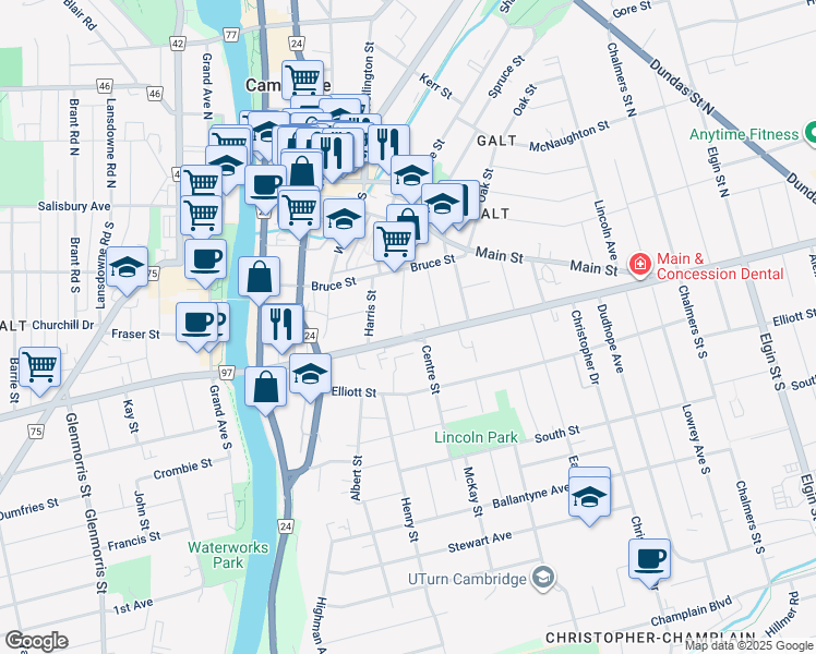map of restaurants, bars, coffee shops, grocery stores, and more near 33 McKenzie Street in Cambridge