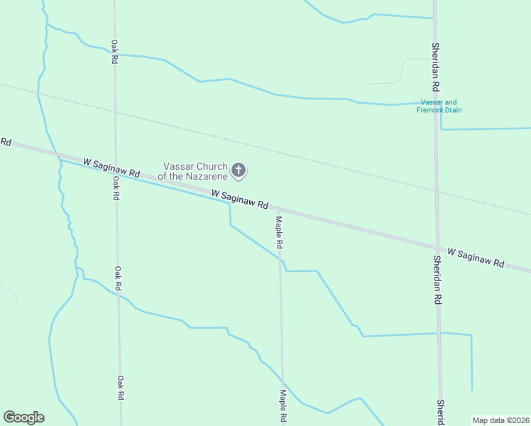 map of restaurants, bars, coffee shops, grocery stores, and more near 3775 West Saginaw Road in Vassar