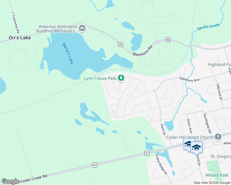 map of restaurants, bars, coffee shops, grocery stores, and more near 31 Beauchamp Drive in Cambridge