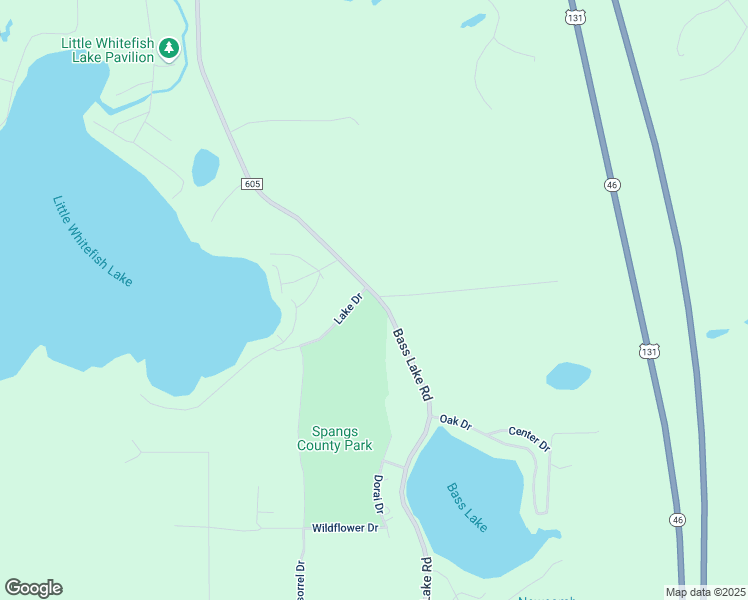 map of restaurants, bars, coffee shops, grocery stores, and more near 4261 Bass Lake Road in Pierson