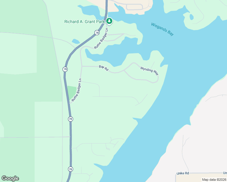 map of restaurants, bars, coffee shops, grocery stores, and more near E12623 Bay Road in Merrimac