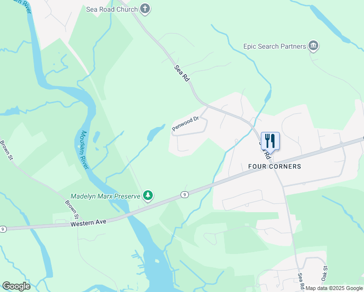map of restaurants, bars, coffee shops, grocery stores, and more near 4 Carriage Lane in Kennebunk