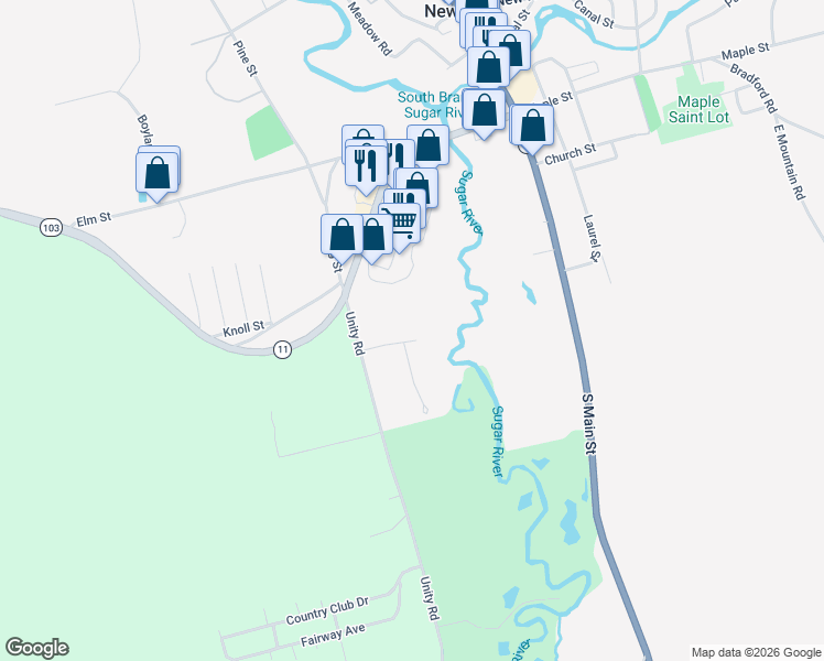 map of restaurants, bars, coffee shops, grocery stores, and more near 18 Jefferson Avenue in Newport