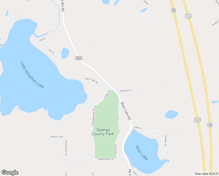 map of restaurants, bars, coffee shops, grocery stores, and more near 4261 Bass Lake Road in Pierson