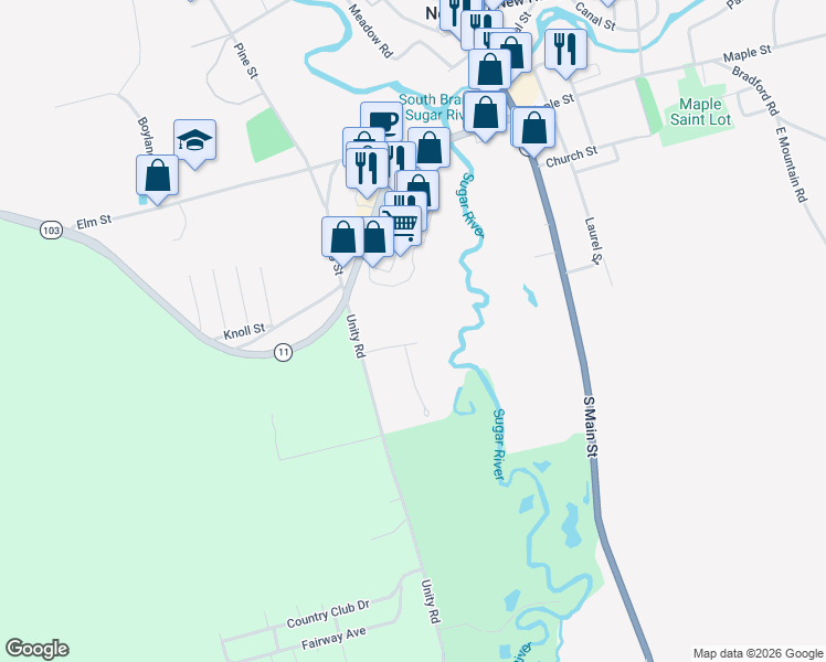 map of restaurants, bars, coffee shops, grocery stores, and more near 18 Jefferson Avenue in Newport