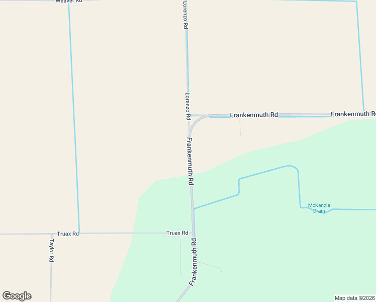 map of restaurants, bars, coffee shops, grocery stores, and more near 7140 Frankenmuth Road in Vassar