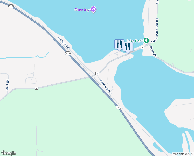 map of restaurants, bars, coffee shops, grocery stores, and more near N2191 Shamrock Road in Lodi