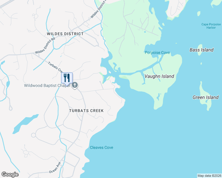 map of restaurants, bars, coffee shops, grocery stores, and more near 80 Turbats Creek Road in Kennebunkport