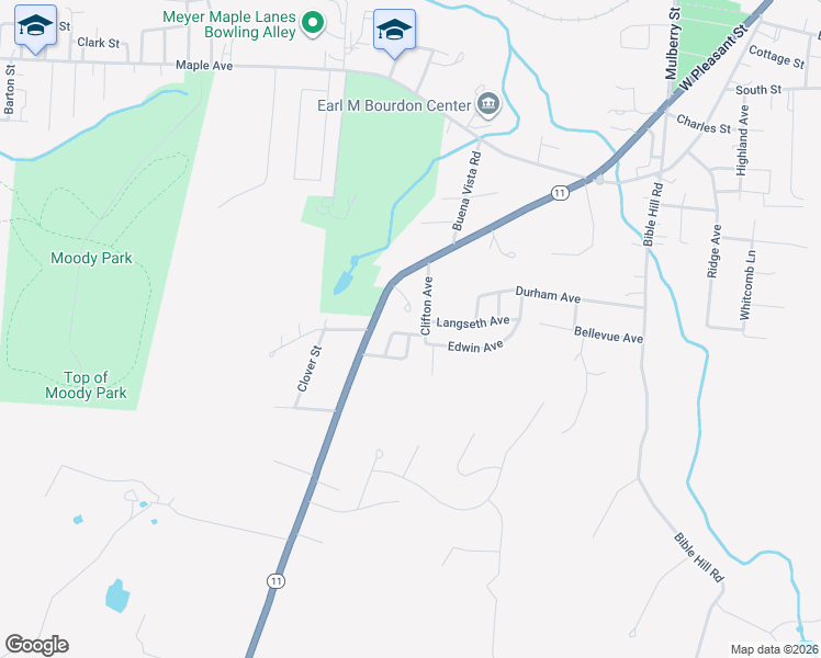 map of restaurants, bars, coffee shops, grocery stores, and more near 6 Perrotto Avenue in Claremont