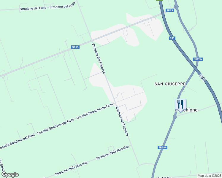 map of restaurants, bars, coffee shops, grocery stores, and more near 11 Stradone del Tripesce in Provincia di Livorno