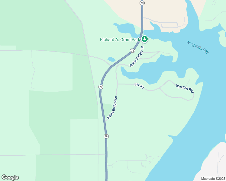 map of restaurants, bars, coffee shops, grocery stores, and more near E12526 Bay Road in Merrimac