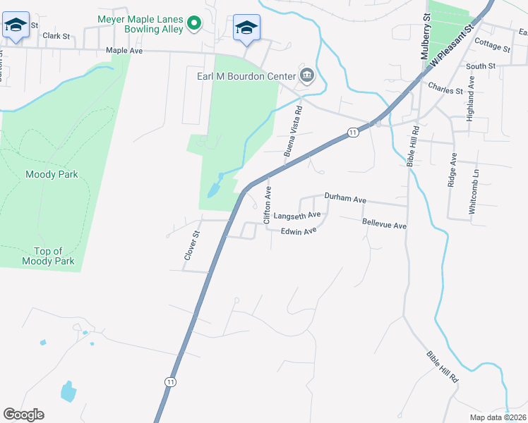 map of restaurants, bars, coffee shops, grocery stores, and more near 6 Perrotto Avenue in Claremont