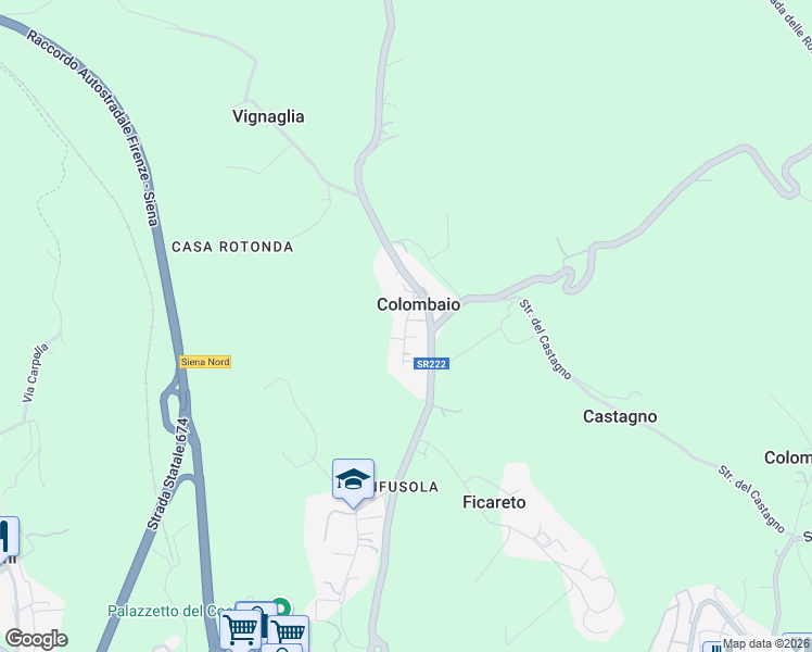 map of restaurants, bars, coffee shops, grocery stores, and more near 8 Via delle Regioni in Colombaio