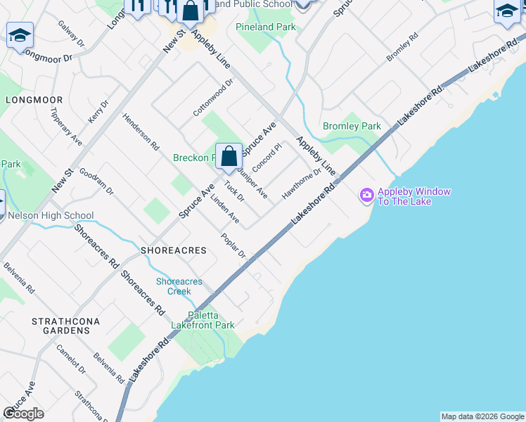 map of restaurants, bars, coffee shops, grocery stores, and more near 4439 Hawthorne Drive in Burlington