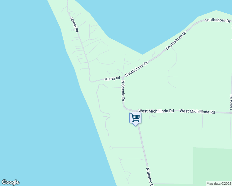 map of restaurants, bars, coffee shops, grocery stores, and more near 5459 North Scenic Drive in Whitehall