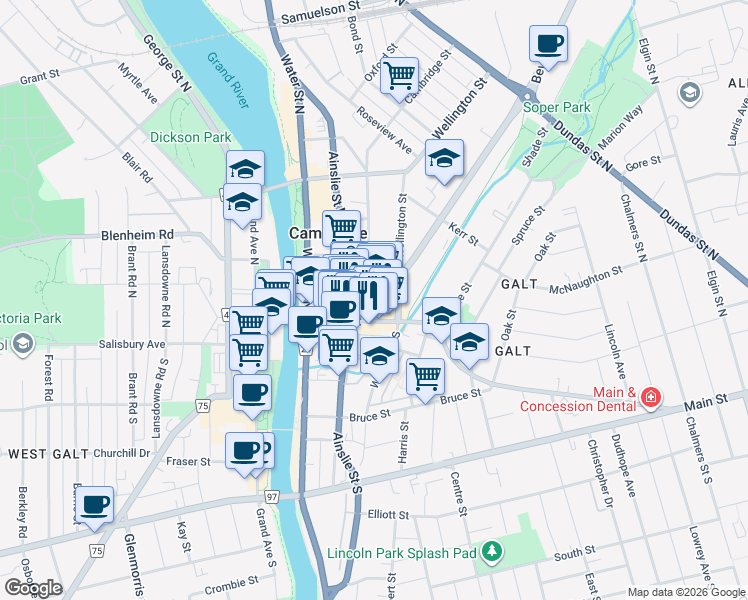 map of restaurants, bars, coffee shops, grocery stores, and more near 8 Petty Place in Cambridge