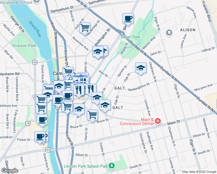map of restaurants, bars, coffee shops, grocery stores, and more near 37 Shade Street in Cambridge
