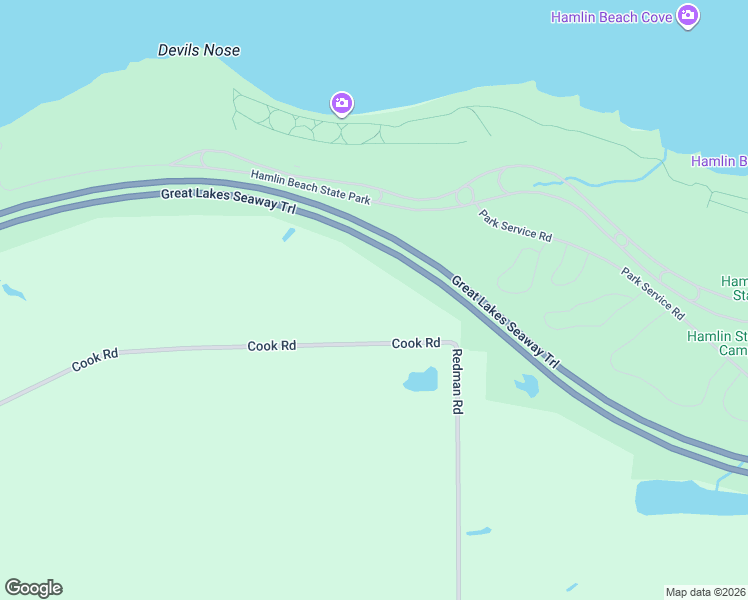 map of restaurants, bars, coffee shops, grocery stores, and more near 62 Cook Road in Hamlin