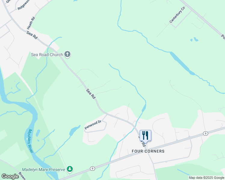 map of restaurants, bars, coffee shops, grocery stores, and more near 9 Cranberry Lane in Kennebunk