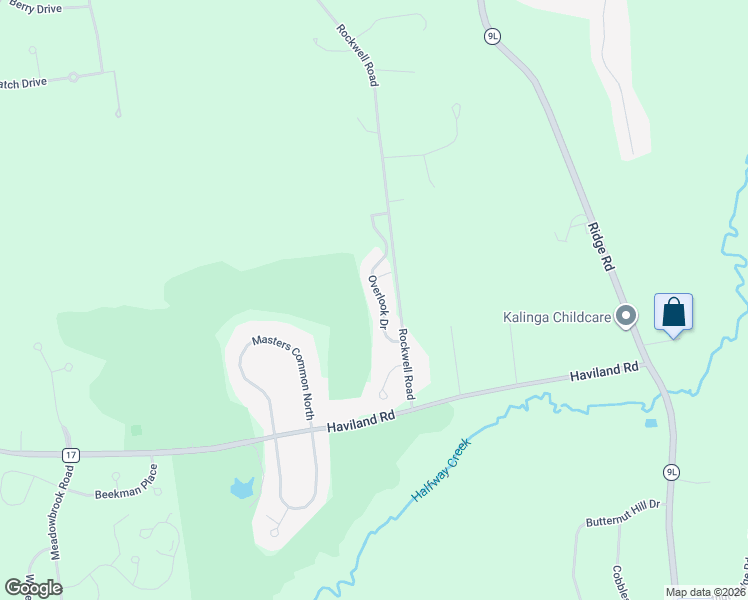 map of restaurants, bars, coffee shops, grocery stores, and more near 32 Overlook Drive in Queensbury