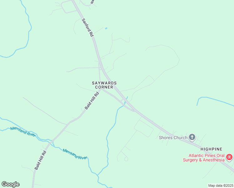 map of restaurants, bars, coffee shops, grocery stores, and more near 2335 Sanford Road in Wells