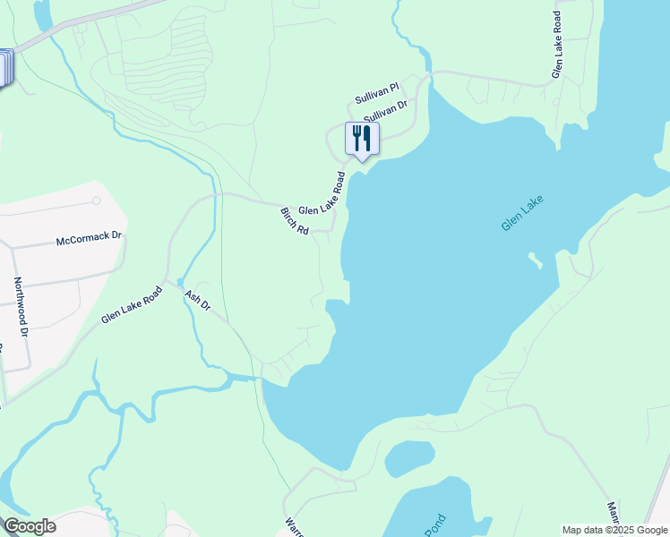 map of restaurants, bars, coffee shops, grocery stores, and more near 37 Birch Road in Lake George