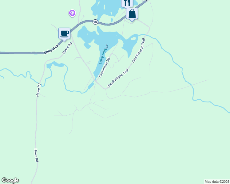 map of restaurants, bars, coffee shops, grocery stores, and more near 23 Chuckwagon Drive in Lake Luzerne