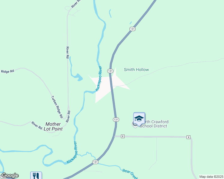 map of restaurants, bars, coffee shops, grocery stores, and more near 14176-14498 Highway 131 Trunk in Soldiers Grove