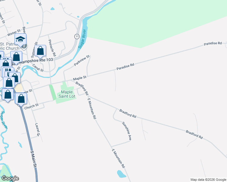 map of restaurants, bars, coffee shops, grocery stores, and more near 13 Emerald Ridge Road in Newport