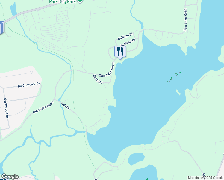 map of restaurants, bars, coffee shops, grocery stores, and more near 41 Birch Road in Lake George
