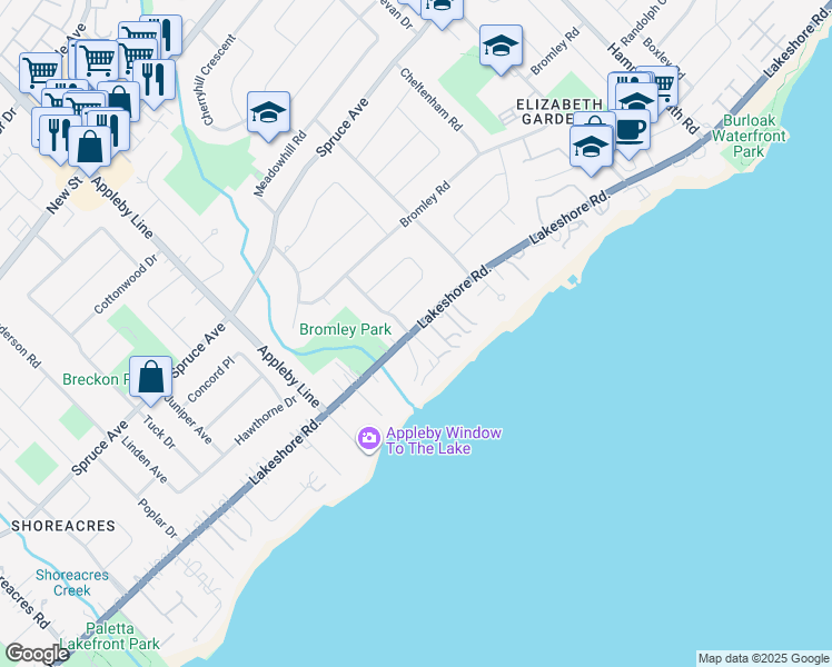 map of restaurants, bars, coffee shops, grocery stores, and more near 149 Colonial Court in Burlington