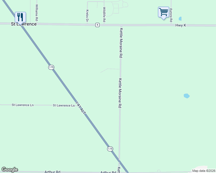 map of restaurants, bars, coffee shops, grocery stores, and more near in Slinger