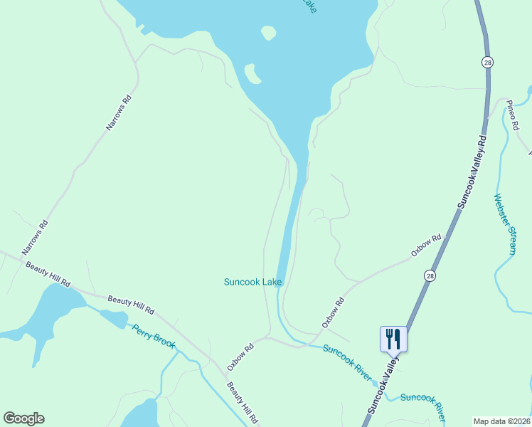 map of restaurants, bars, coffee shops, grocery stores, and more near 112 Cann Road in Barnstead