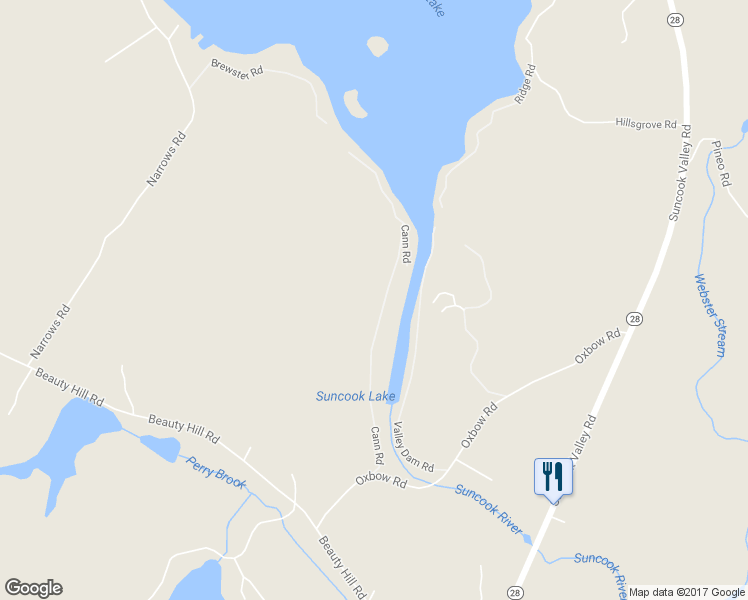 map of restaurants, bars, coffee shops, grocery stores, and more near 112 Cann Road in Barnstead