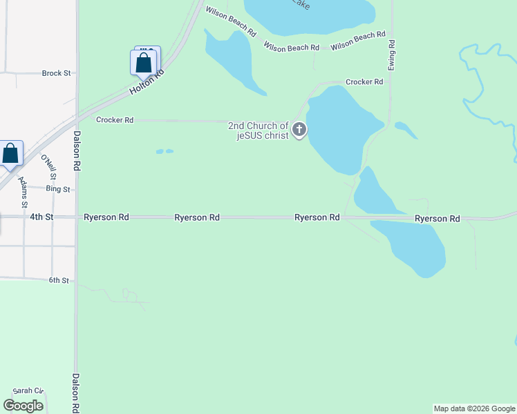 map of restaurants, bars, coffee shops, grocery stores, and more near 3854 Ryerson Road in Twin Lake